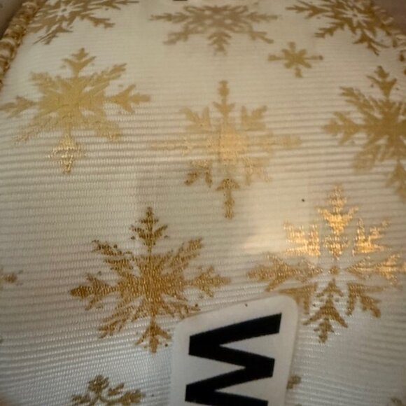 Lot of 2 NEW Holiday Wire Edged Gold Snowflakes Ribbon - 2.5"W X 8.33Yds each - Picture 2 of 3